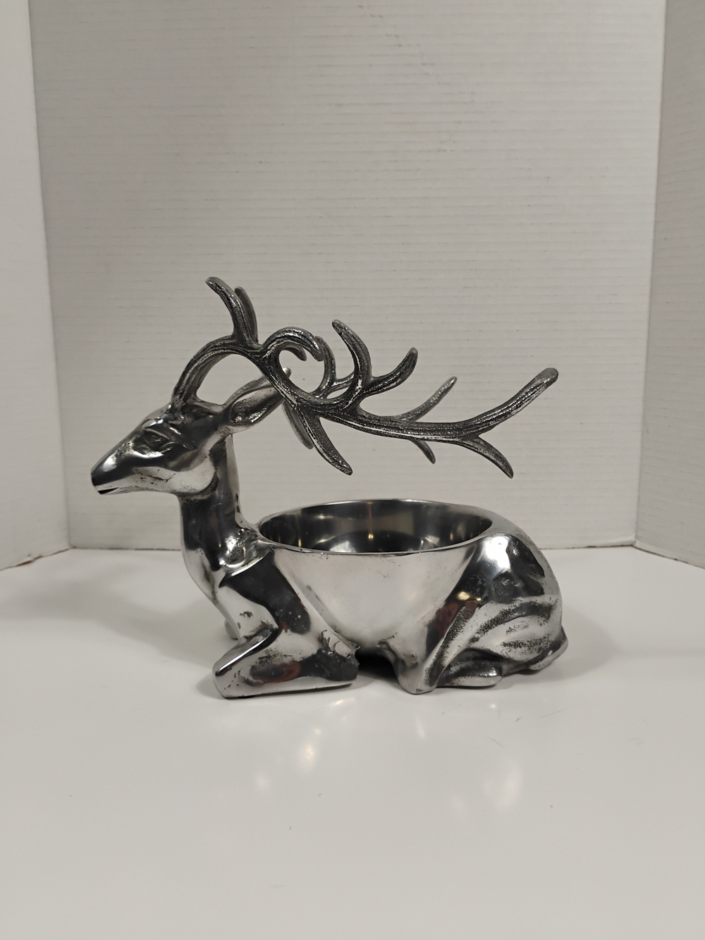 Silver Reindeer Decorative Bowl - Holiday Home Accent